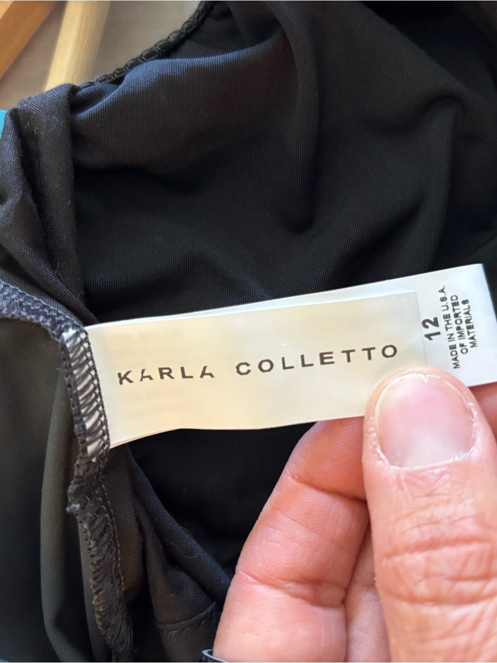 Karla Colletto Smart Surplice Underwire One piece Charcoal Size 12 NWT - Picture 5 of 6